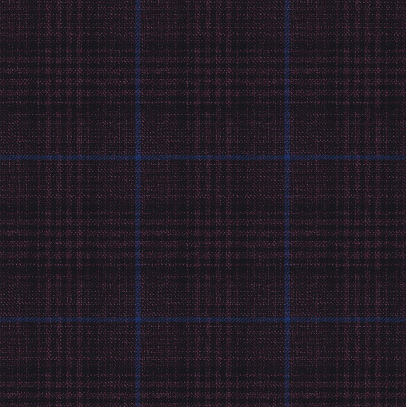 Image of a Grey & White Worsted Checks Merino Wool Pants Fabric