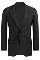 Image of a Grey & White Worsted Sharkskin Merino Wool Blazers Fabric