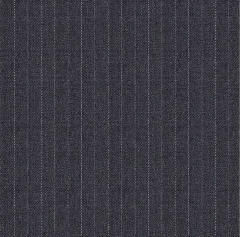 Image of a Grey & White Worsted Stripes Merino Wool Pants Fabric
