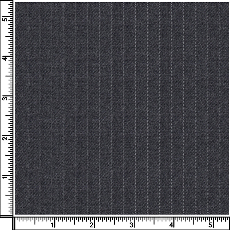 Image of a Grey & White Worsted Stripes Merino Wool Pants Fabric