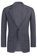 Image of a Grey Worsted Checks Merino Wool Blazers Fabric