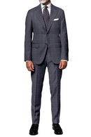 Image of a Grey Worsted Checks Merino Wool Blazers Fabric