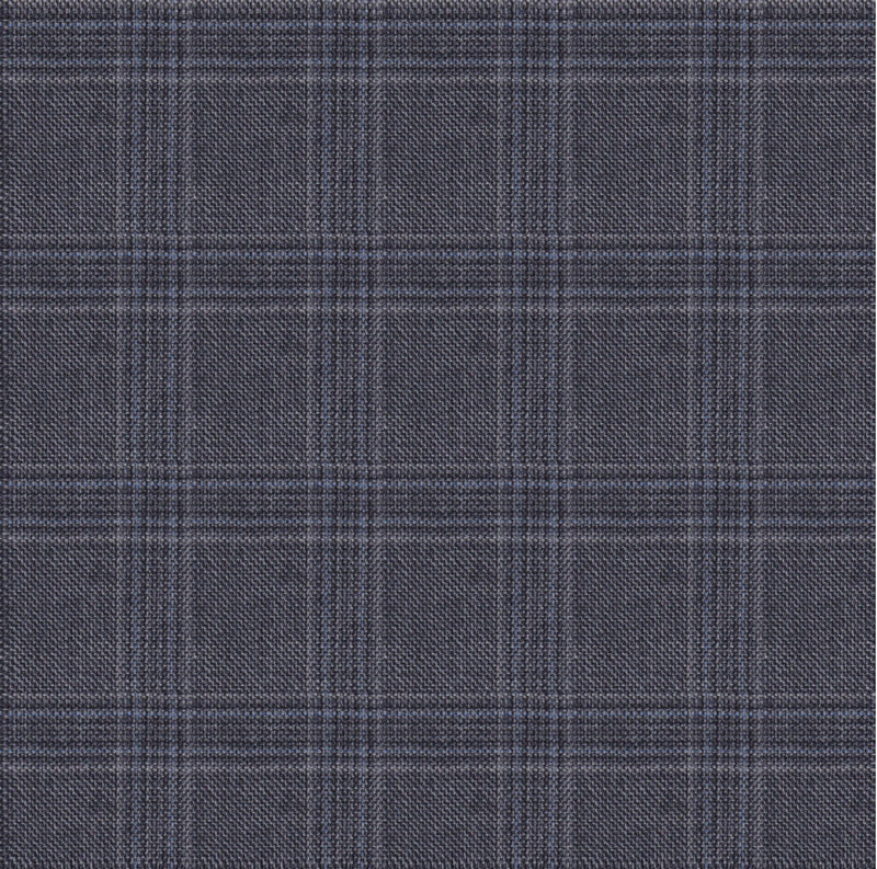 Image of a Grey Worsted Checks Merino Wool Pants Fabric