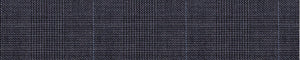 Midnight-Blue Worsted Checks Merino Wool Suiting Fabric