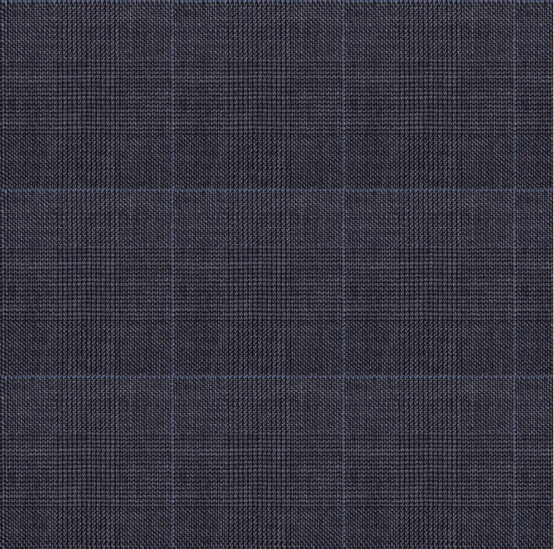 Image of a Grey Worsted Checks Merino Wool Suiting Fabric