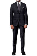 Image of a Grey Worsted Checks Merino Wool Suiting Fabric