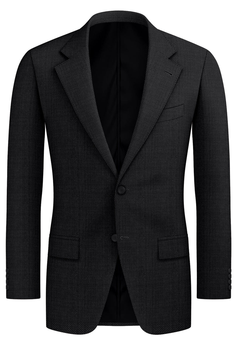 Image of a Grey Worsted Micropattern Merino Wool Blazers Fabric