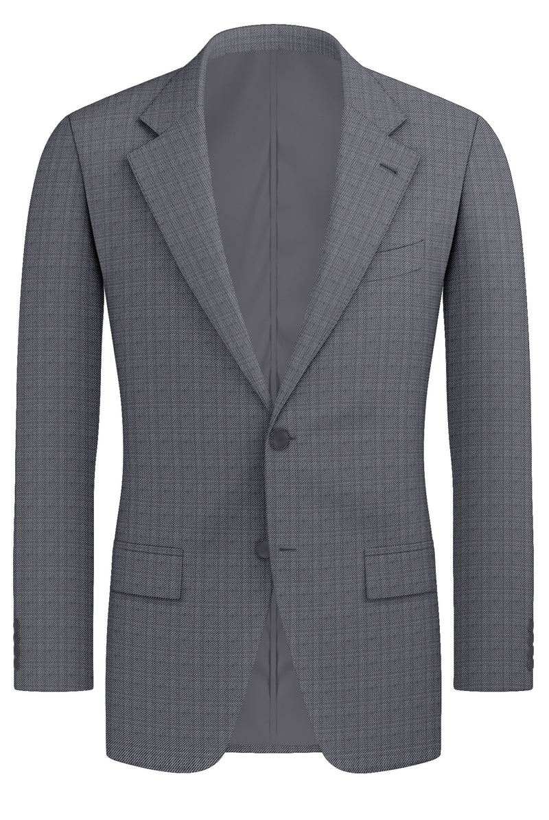 Image of a Grey Worsted Micropattern Merino Wool Blazers Fabric