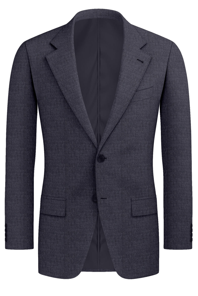 Image of a Grey Worsted Micropattern Merino Wool Blazers Fabric