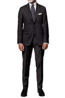 Image of a Grey Worsted Micropattern Merino Wool Blazers Fabric