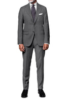 Image of a Grey Worsted Solids Merino Wool Blazers Fabric