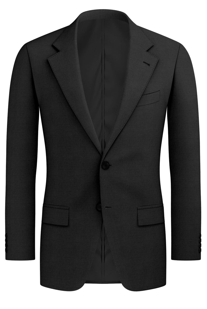 Image of a Grey Worsted Solids Merino Wool Blazers Fabric