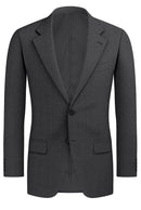 Image of a Grey Worsted Solids Merino Wool Blazers Fabric