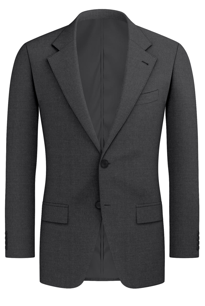 Image of a Grey Worsted Solids Merino Wool Blazers Fabric