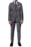 Image of a Grey Worsted Solids Merino Wool Blazers Fabric