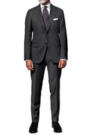 Image of a Grey Worsted Solids Merino Wool Suiting Fabric