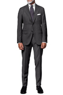 Image of a Grey Worsted Twill Merino Wool Pants Fabric