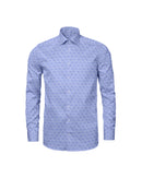 Image of a Lilac & Purple Satin Prints Giza Cotton Shirting Fabric