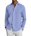 Image of a Lilac & Purple Satin Prints Giza Cotton Shirting Fabric