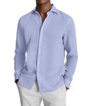 Image of a Lilac & White Satin Prints Giza Cotton Shirting Fabric
