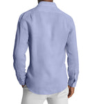 Image of a Lilac & White Satin Prints Giza Cotton Shirting Fabric