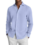 Image of a Lilac & White Satin Prints Giza Cotton Shirting Fabric