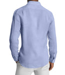 Image of a Lilac & White Satin Prints Giza Cotton Shirting Fabric