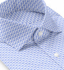 Image of a Lilac & White Satin Prints Giza Cotton Shirting Fabric