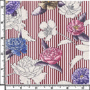 Image of a Maroon & Purple Poplin Prints Giza Cotton Shirting Fabric