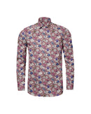 Image of a Maroon & Purple Poplin Prints Giza Cotton Shirting Fabric