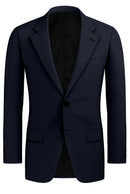 Image of a Mid-Blue & White Worsted Checks Merino Wool Blazers Fabric