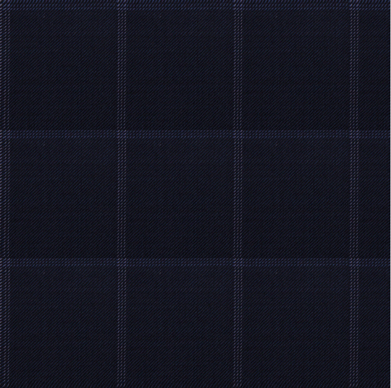 Image of a Mid-Blue & White Worsted Checks Merino Wool Blazers Fabric