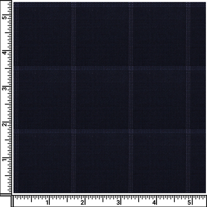 Image of a Mid-Blue & White Worsted Checks Merino Wool Blazers Fabric