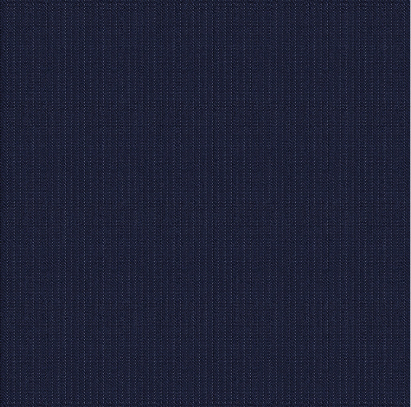 Image of a Mid-Blue & White Worsted Stripes Merino Wool Pants Fabric