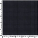 Image of a Midnight-Blue & Black Worsted Checks Merino Wool Suiting Fabric