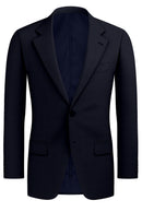 Image of a Midnight-Blue & Black Worsted Houndstooth Merino Wool Blazers Fabric
