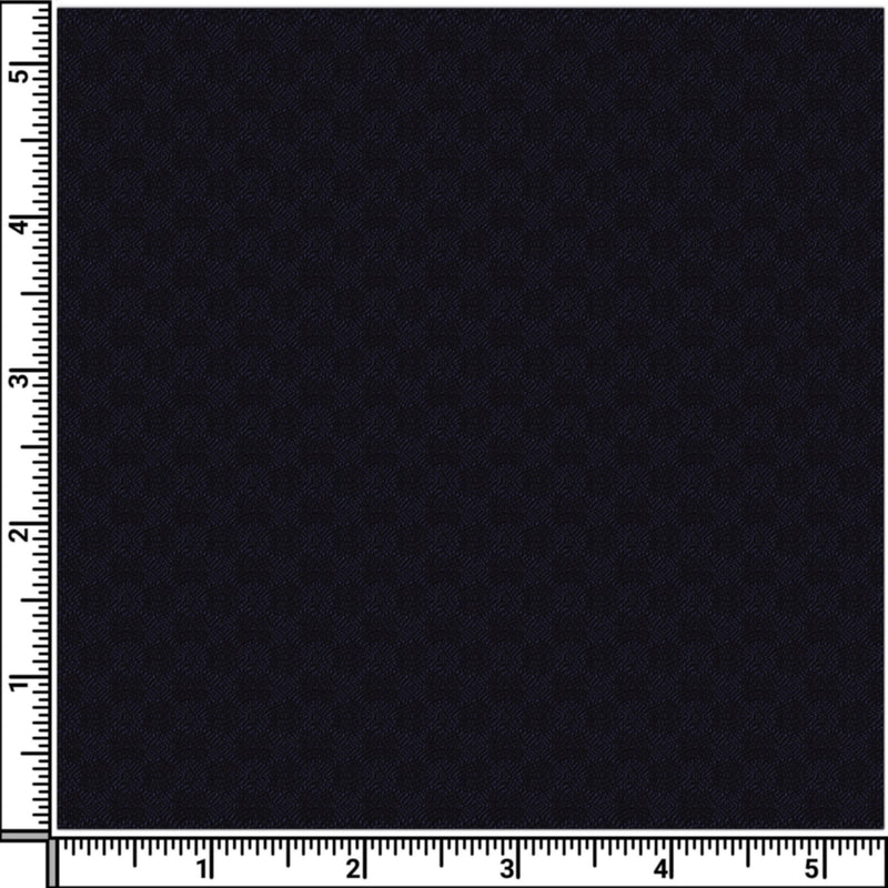 Image of a Midnight-Blue & Black Worsted Micropattern Merino Wool Suiting Fabric