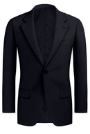 Image of a Midnight-Blue & Navy-Blue Worsted Houndstooth Merino Wool Blazers Fabric
