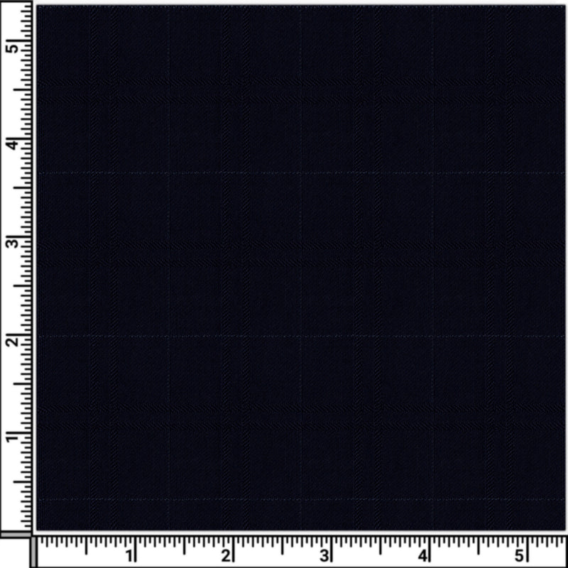 Image of a Midnight-Blue & White Worsted Checks Merino Wool Blazers Fabric