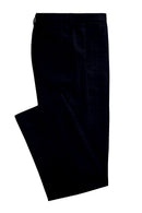 Image of a Midnight-Blue & White Worsted Checks Merino Wool Pants Fabric