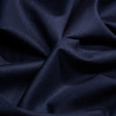 Image of a Midnight-Blue & White Worsted Checks Merino Wool Pants Fabric