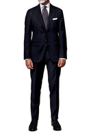 Image of a Midnight-Blue Worsted Herring Bone Merino Wool Blazers Fabric