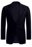 Image of a Midnight-Blue Worsted Micropattern Merino Wool Blazers Fabric