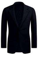 Image of a Midnight-Blue Worsted Micropattern Merino Wool Blazers Fabric