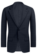 Image of a Midnight-Blue Worsted Micropattern Merino Wool Blazers Fabric