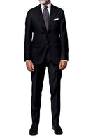 Image of a Midnight-Blue Worsted Micropattern Merino Wool Blazers Fabric