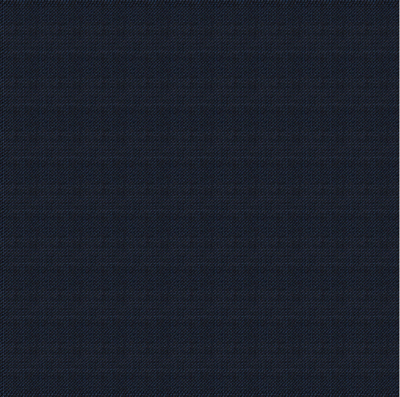 Image of a Midnight-Blue Worsted Micropattern Merino Wool Pants Fabric
