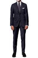 Image of a Midnight-Blue Worsted Solids Merino Wool Blazers Fabric