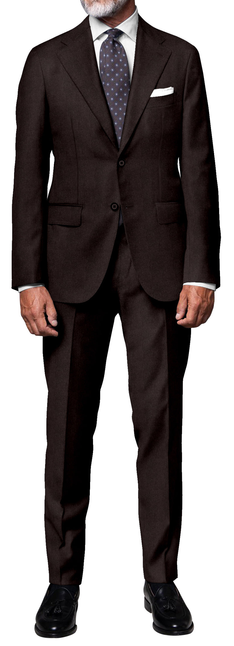 Image of a Midnight-Blue Worsted Solids Merino Wool Blazers Fabric