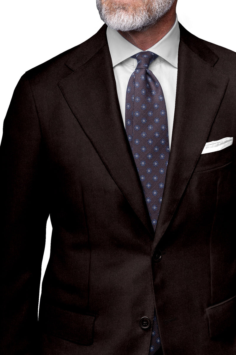 Image of a Midnight-Blue Worsted Solids Merino Wool Blazers Fabric